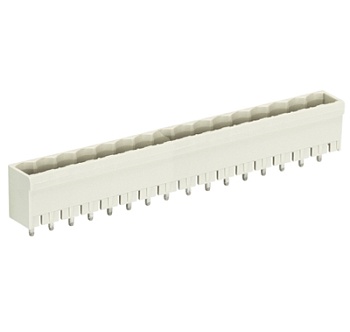 Вилка Wiecon 8213 S / 16 G OB - Вилочный разъем, вертикальный, на плату, шаг 5,08 мм, 16 полюсов, фиксация на плате пайкой, 300V, 12А, без маркировки, цвет: серый, серия 8213 S G