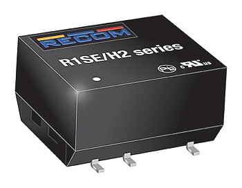 R1SE-0512/H2-R - Преобразователь DC/DC на печатную плату вход 5В выход 12В 0.084A 1Вт 5-Pin SMD модуль лента на катушке