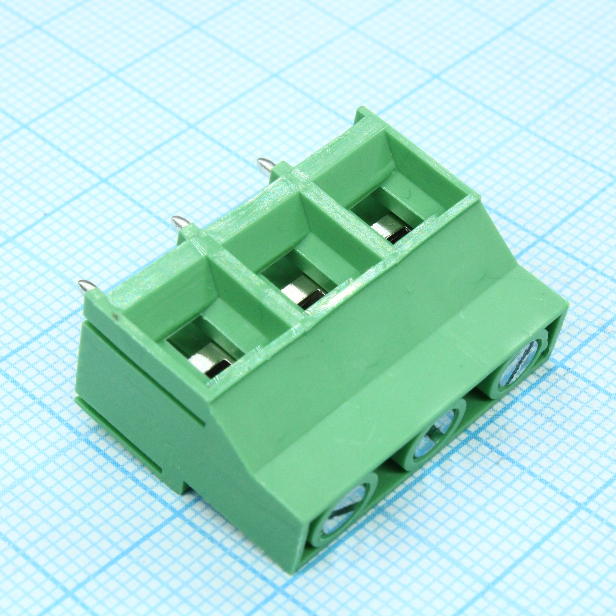 DG950-9.5-03P-14-00A(H) - Винтовой клеммный блок c рельефной обоймой, 3 контакта. Серия DG950-9.5