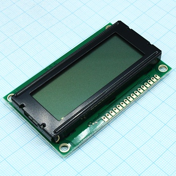 WH2004D-YGH-CT# - ЖКИ знакосинтезирующий 20 x 4, STN Серый Позитивный/прозрачно-отражающий светодиодная подсветка желто-зеленая размеры 77x47 мм, видимая область 60x22 мм, -20...70°C, контактные площадки сверху 16 выводов