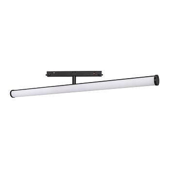 Светильник MAG-ORIENT-TUBE-TURN-L600-20W Warm3000 (BK, 180 deg, 48V) 036284 - Светильник для магнитных треков MAG-ORIENT шириной 26 мм. Мощность 20 Вт, св. поток 2000 лм, 100 лм/Вт, теплый 3000 K, CRI>90, угол 180°, напряжение питания 48 В. Черный фигурны