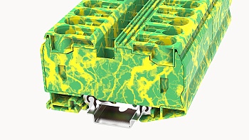 Заземляющая клемма WS35-PE-01P-1C - Заземляющая клемма, тип фиксации провода: пружинный, номинальное сечение: 35 мм кв., ширина: 16 мм, цвет: желто-зеленый, тип монтажа: DIN35