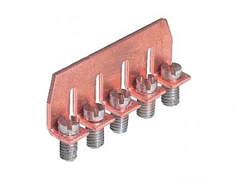 Соед. мостик 9703/8-5 - Соединительная перемычка, винтовая, не изолированная, 5 полюсов, для клемм: 9700 A/8