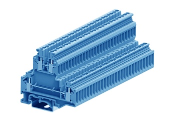 Этажная клемма 303924 - Этажная клемма, UKD, тип фиксации провода: винтовой, номинальное сечение: 2,5 мм кв., 24A, 500V, ширина: 5,2 мм, цвет: синий, тип монтажа: DIN 35