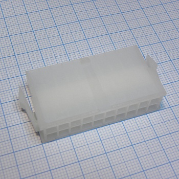 39012201 - Корпус разъема, монтажные ушки, UL 94V-2, Серия Mini-Fit Jr., Штекер, 20 вывод(-ов), 4.2 мм