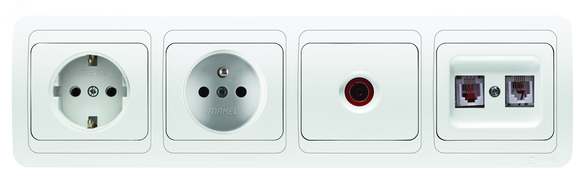 Розетка 1-м СП Mimoza 16А IP20 с заземл. керамика бел./бел. 12008