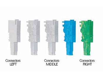 Соединитель WBF 2,5/../bl plug-in MIDDLE - Разъем штекерный с пружинным зажимом, для клемм WKFN 2,5 F/P/F, средняя часть, цвет: синий
