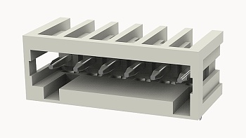 PCB вилка 8EDGRC-3.5-06P-11 - Вилочный разъем, PCB, на плату, пайка, шаг 3,5 мм, 6 полюсов, угол монтажа 90 гад., 130V, 10А, цвет: серый, серия 8EDGRC