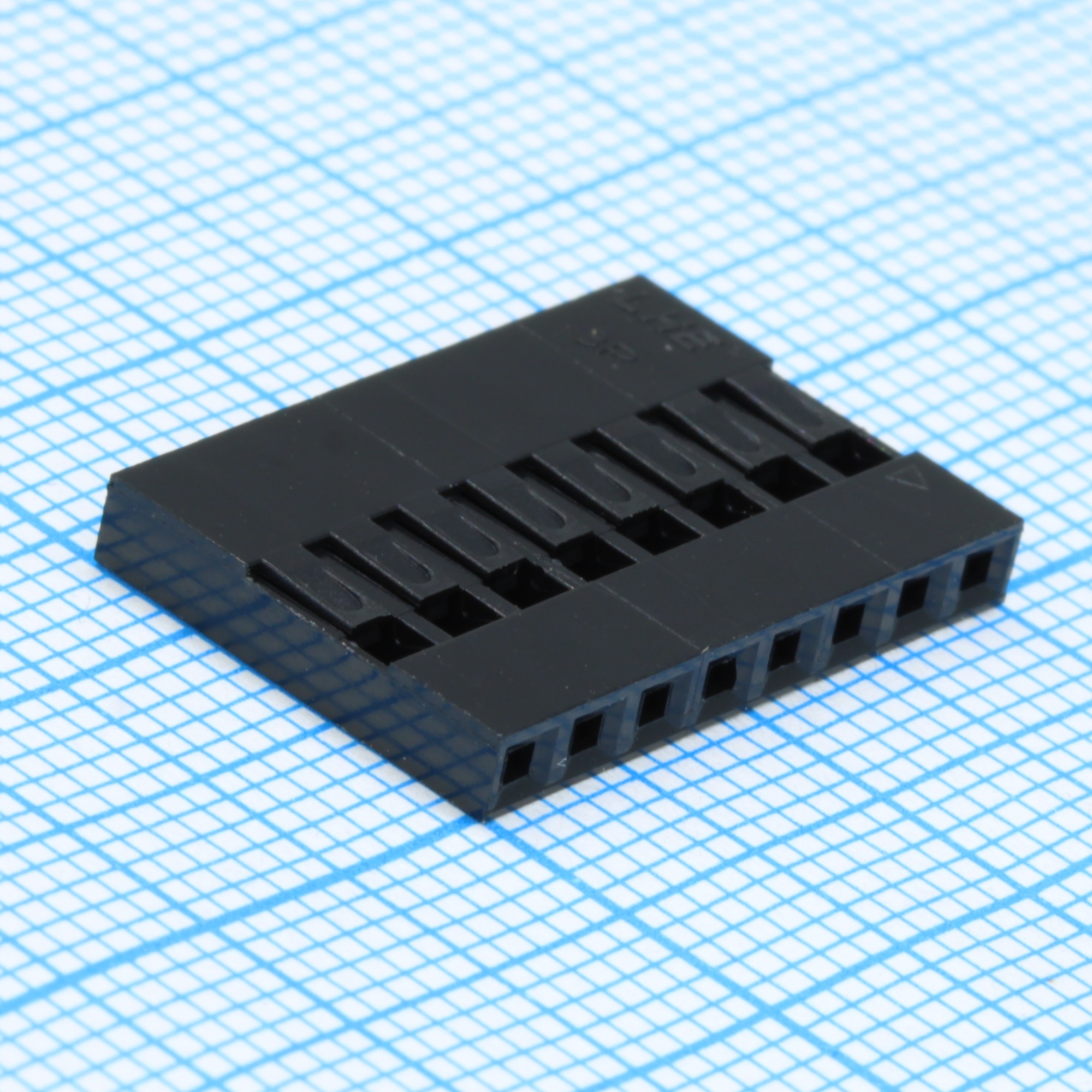 I-DS1071-SCB01X8 - Корпус разъема розетка 1х8 контактов шаг 2.54мм на кабель