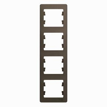 GLOSSA 4-постовая РАМКА, вертикальная, ШОКОЛАД GSL000808