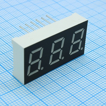 FYT-4031BUA-11 - 3-х разрядный индикатор 10.2мм /Янтарный ультра/610нм/ 30-150мКд/ОА