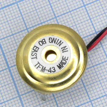 TFM-43 - Пьезоизлучатель 80db/15v/6mA d=22  4.5kHz