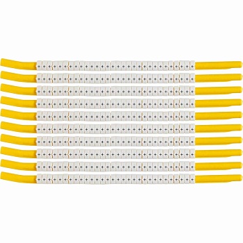 brd133337 - SCN-18-PLUS клипсы белые, 300шт/упак, для провода 4,6-5,9мм диаметра, легенда + (плюс)