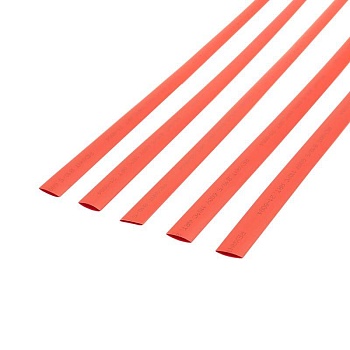 Трубка термоусадочная ТУТ нг 10,0/5,0 красная - 1м, не поддерживает горение