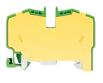 Клемма заземл. WKF 6 SL/35 - Заземляющая клемма, тип фиксации провода: пружинный, номинальное сечение: 6 мм кв., 41A, 800V, ширина: 8 мм, цвет: желто-зеленый, тип монтажа: DIN 35