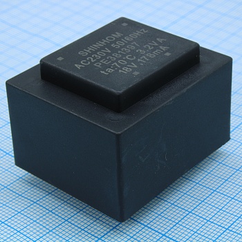 PE381397 - Трансформатор питания 3.2ВА  230В 18В/178мА ta 70°C (EI 38/13.6) 28мм