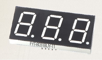 FYT-8031BPG-11 - Индикатор 3-х разрядный 20.32мм OА зеленый 350-450мКд 520нм