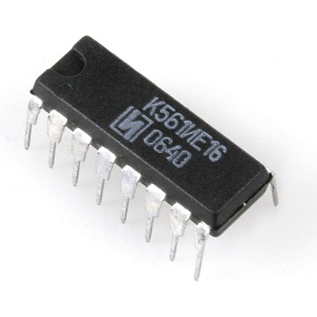 К561ИЕ16 - 14-разрядный двоичный счетчик-делитель, DIP16