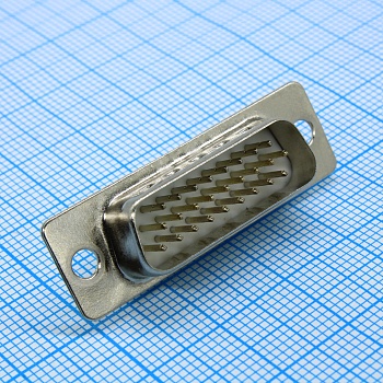 DS1035-26MWNSISS - D-SUB разъем высокой плотности, пайка на кабель, вилка, 26 контактов, цвет - белый