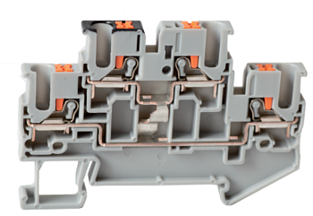 Этажная клемма UJ6-2.5/2-2 - Этажная клемма, тип фиксации провода: push-in, номинальное сечение: 2,5 мм кв., 24A, 800V, ширина: 5,2 мм, цвет: серый, тип монтажа: DIN 35