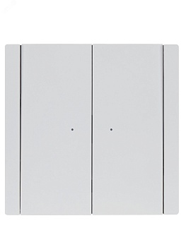 FORTE&PIANO Выключатель 2-клавишный проходной с индикацией 10А FP208 белый IEK FP-V22-1-10-1-K01