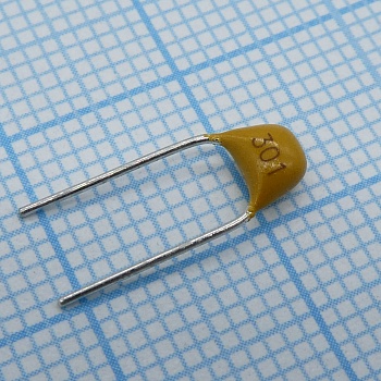 TS170R1H301JSBNB0R - Конденсатор керамический многослойный 300пФ 50В NPO ±5% радиальный 5.08мм 125°C россыпь