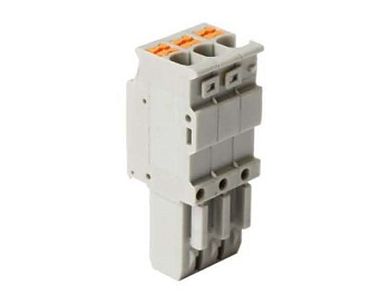 Разъем для клемм UJ6-2.5VP-13 - Разъем для клемм, в сборе, 13 полюсов, тип фиксации провода: push-in, номинальное сечение: 2,5 мм кв., 24A, 500V, ширина: 5,2 мм, цвет: серый