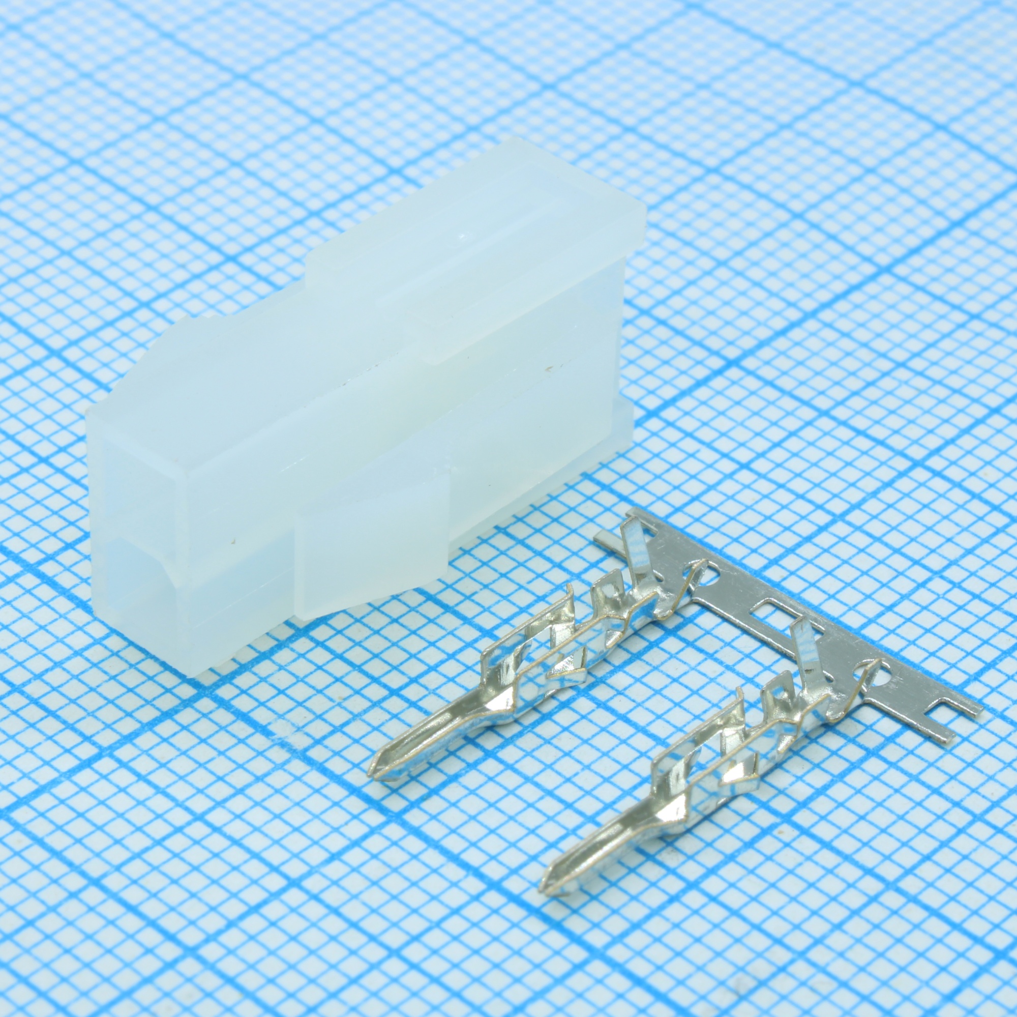 MF-2X1M +TERMINAL - Разъем питания Mini-Fit 2 контакта, вилка на кабель, шаг 4,2мм