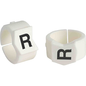 brd133627 - SCN-45-R клипсы белые, 50шт/упак, для провода 11,2-15,0мм диаметра, легенда R
