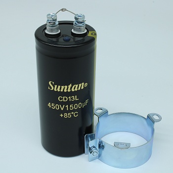 TS13EF2W152MSB000R - Конденсатор алюминиевый электролитический 450В 1500мкФ ±20% 50*115 P:22мм 5000мА 20000ч 85°C выводы под винт