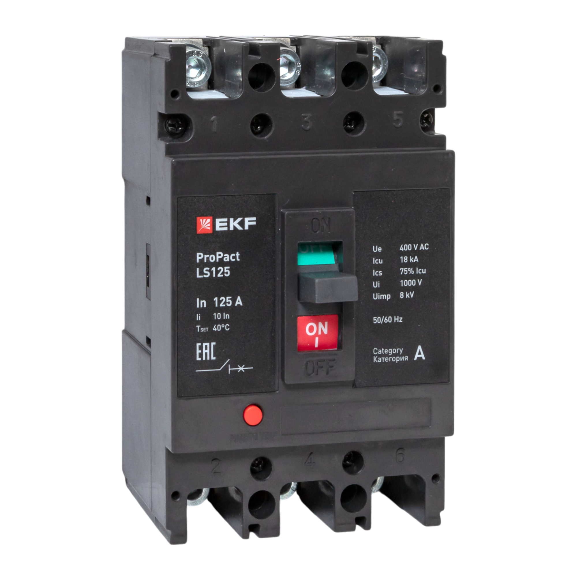 Автоматический выключатель LS125 18кА 3P 125А ProPact EKF