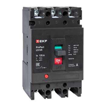 Автоматический выключатель LS125 18кА 3P 125А ProPact EKF