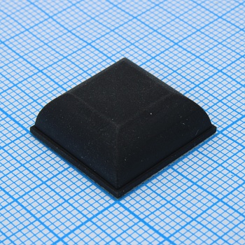 RF-3004 - Квадратная резиновая ножка черного цвета на клеевой основе 3M