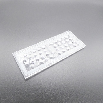 ALHB173D36LED30G - Групповая прямоугольная линза 36 светодиодов 3030/3535,  30°, 173x71.4mm   H:9.3mm, PMMA