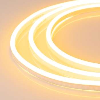 Гибкий неон ARL-NEON-1608YH-SIDE 24V Yellow 030879 - Гибкая герметичная лента (неон серии NEON), сечение 8.5х16 мм. Светодиоды SMD 2835 108 шт/м. Цвет свечения ЖЕЛТЫЙ, угол излучения 120°. Мощность 6 Вт/м, питание 24 В. Класс пылевлагозащиты IP65. Размеры