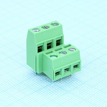 DG127A-5.0-06P-14-00A(H) - Винтовой клеммный блок c рельефной обоймой, 6 контактов. Серия DG127A-5.0