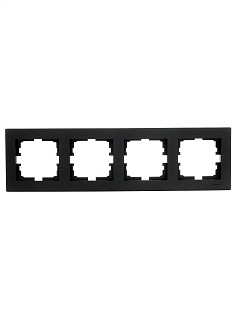 Рамка 4-местн. горизонт. VESNA черн. бархат 742-4200-149