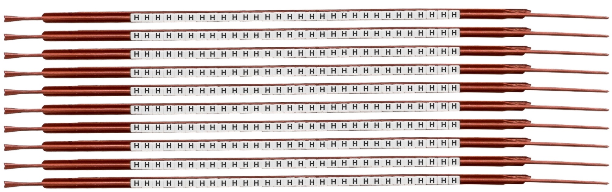 brd132967 - SCN-03-H клипсы белые, 300шт/упак, для провода 1-1.3мм диаметра, легенда H