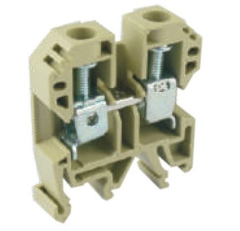 Проходная клемма USK-10 - Проходная клемма, тип фиксации провода: винтовой, номинальное сечение: 10 мм кв., 57A, 800V, ширина: 8 мм, цвет: бежевый, тип монтажа: DIN 35