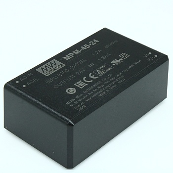MPM-45-24 - Преобразователь AC-DC на печатную плату выход 45Вт 24В/1,88А