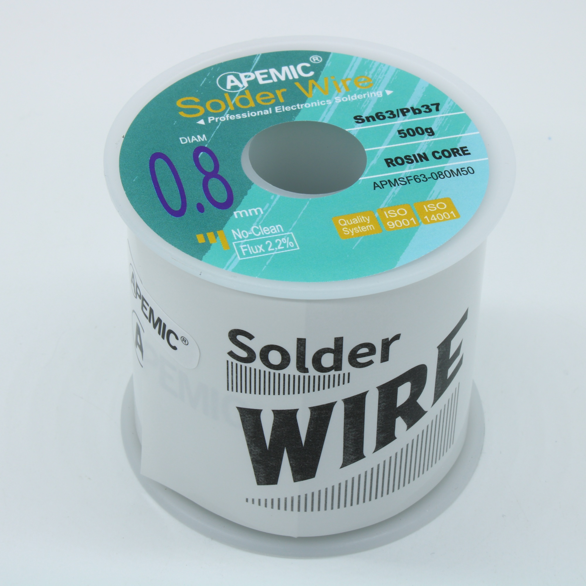 Припой Sn63Pb37 ROL0 0.8мм 500гр - Припой трубчатый оловянно-свинцовый ПОС63 0.8мм 500гр., с флюсом 2.2%