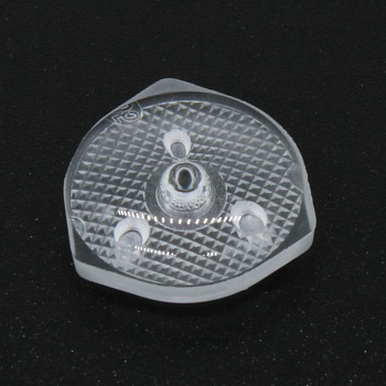 ATVH57-64-50W - Линза широкоугольная (TV back light lens), 2835/3030, эфф=93%, ~160°, D=15,65mm  H=5,9mm (3 пина на внутреннем диаметре 7.46мм), PMMA