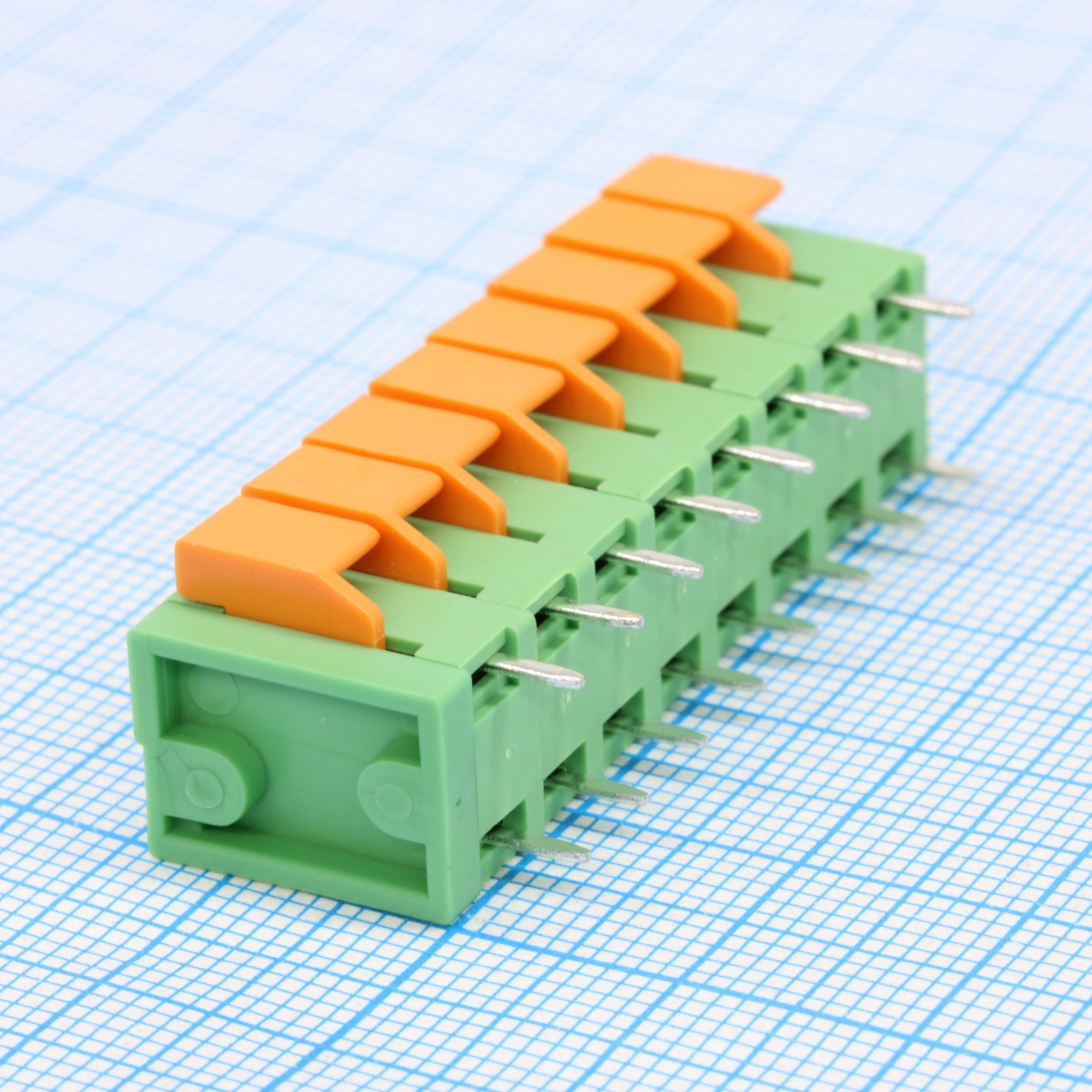 GT142V-5.08-08P-14-00 - Нажимной безвинтовой клеммный блок 8 контактов. Зажим типа торцевой контакт. Серия GT142V-5.08
