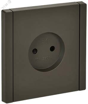 FORTE&PIANO Розетка 1-местная без заземления с защитными шторками винтовое крепление 10А FP317 серый IEK FP-R13-10-K03