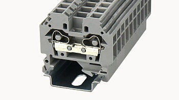 Проходная клемма WS6-SD-01P-11 - Проходная клемма, тип фиксации провода: пружинный, номинальное сечение: 6 мм кв., 41A, 800V, ширина: 8 мм, цвет: серый, тип монтажа: DIN35