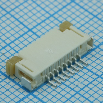 522070860 - Соединитель FPC 8 контактов шаг 0.5mm угловой для поверхностного монтажа лента на катушке