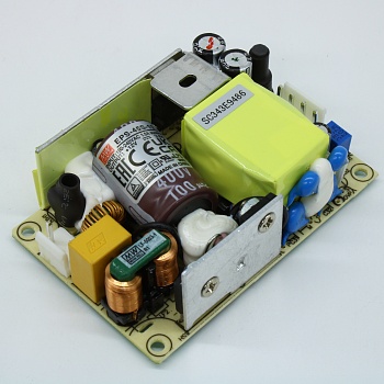 EPS-45S-12 - AC-DC, 45.6Вт, вход 80…264V AC, 47…63Гц, выход 12В/3.8A, рег. вых 11.4…13.2В, изоляция 3000В AC, открытая плата 76.2х50.8х24мм, -30…+70°С