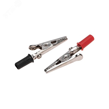 Зажим "Крокодил" 15 А 53 мм (2шт.) - Зажим "крокодил" 15А с изоляторами