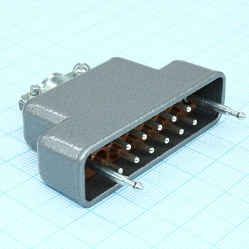 РП10-11 ЛП вилка с/к - Соединитель  низкочастотный, прямоугольный, внутреннего монтажа