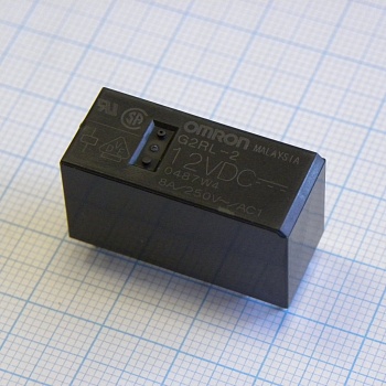 G2RL-2-12DC - Реле, Конфиг: 2C; Uкатушки: 12 В; DC; Мощность катушки (max): 400 мВт; контакты: 8 А; UDC: 30 В